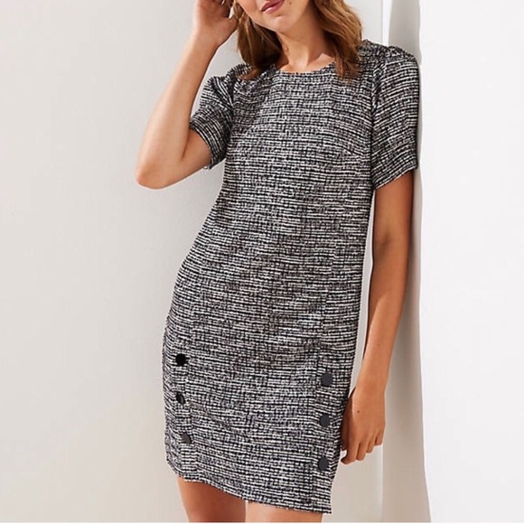 LOFT Dresses & Skirts - Ann Taylor LOFT | Bouclé Tweed Shift Dress